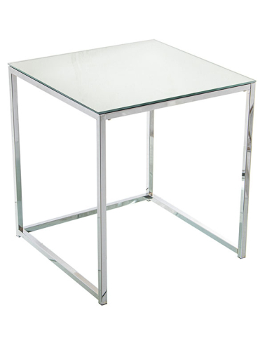 Set 2 mesas auxiliares metal y espejo