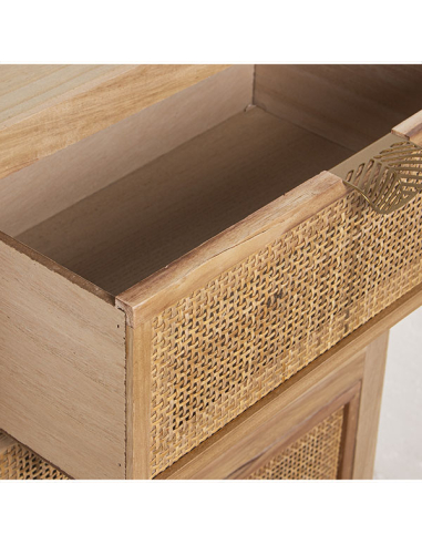 Sinfonier madera con 5 cajones ratán...