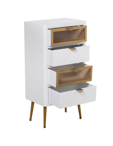 Sinfonier madera con 4 cajones blanco...