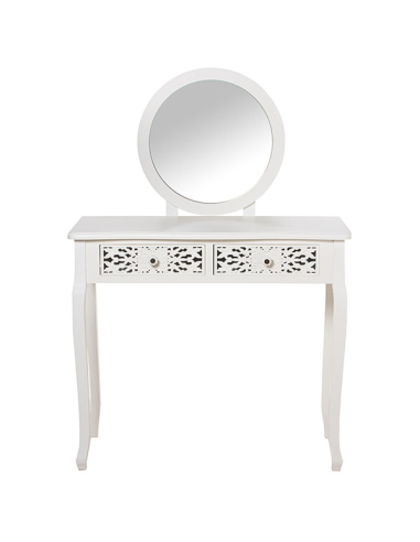 Mesa tocador madera con espejo y 2...