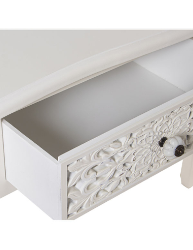 Mesa tocador madera con espejo y 2...