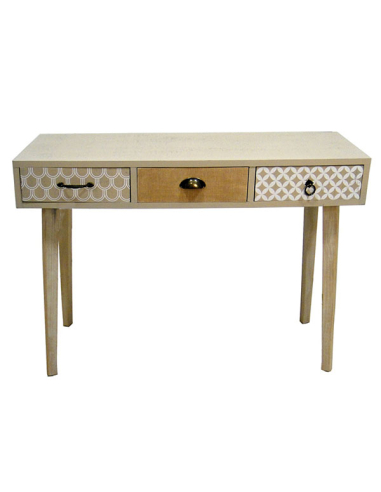 Mueble entrada madera con 3 cajones