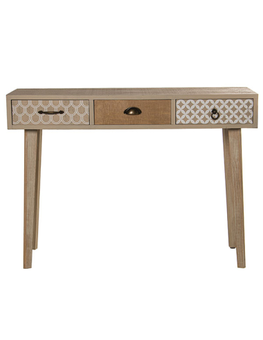 Mueble entrada madera con 3 cajones