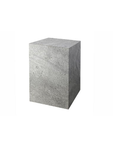 Mesa auxiliar block acacia y piedra