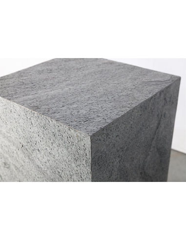 Mesa auxiliar block acacia y piedra