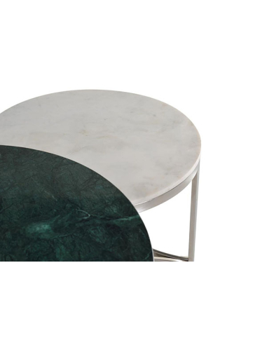 Set de 2 mesas de centro acero... Set de 2 mesas de centro acero...