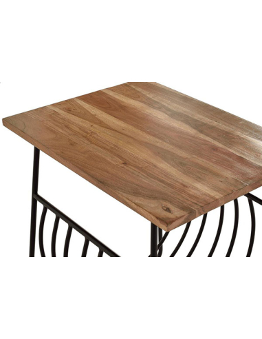 Mesa de rincón con revistero en...