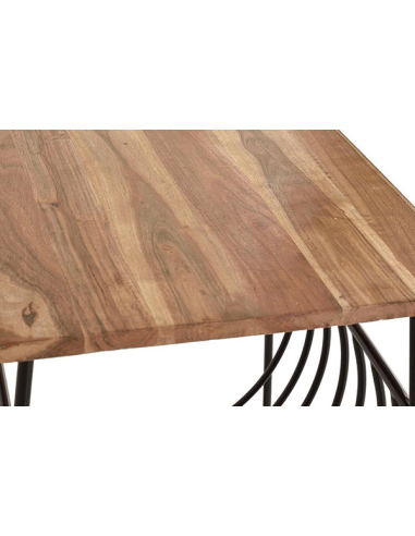 Mesa de rincón con revistero en...