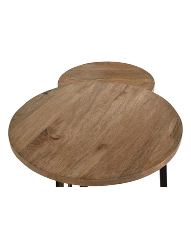 Set de 2 mesas de centro con tapa de...