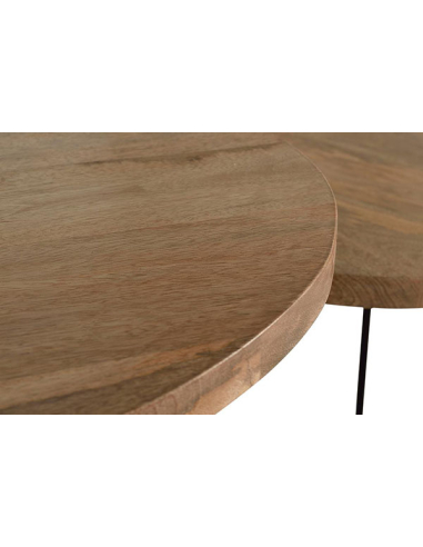 Set de 2 mesas de centro con tapa de...