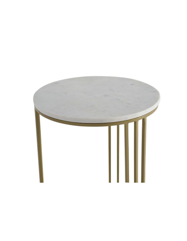 Mesa de rincón con tapa de mármol y...