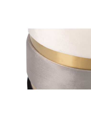 Set 2 puffs velvet tonos grises,...