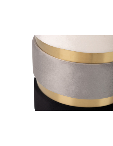 Set 2 puffs velvet tonos grises,...