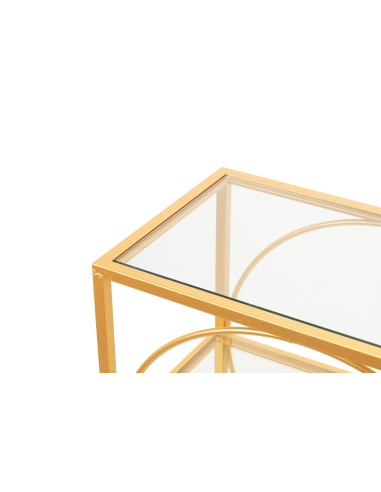 Consola recibidor metal dorado con...