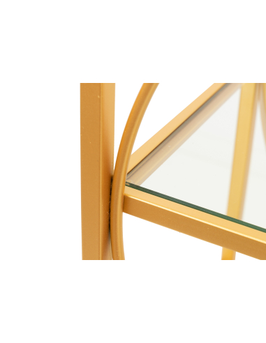 Consola recibidor metal dorado con...