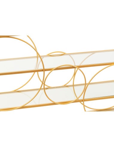 Consola recibidor metal dorado con...