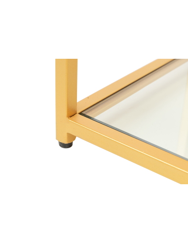 Consola recibidor metal dorado con...