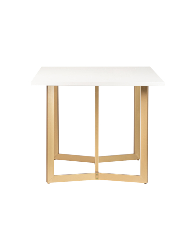 Mesa de comedor MDF metal blanca y... Mesa de comedor MDF metal blanca y...