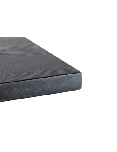 Mesa de comedor MDF metal negra y... Mesa de comedor MDF metal negra y...