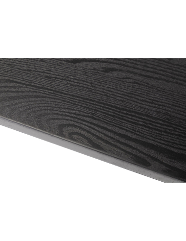 Mesa de comedor MDF metal negra y... Mesa de comedor MDF metal negra y...