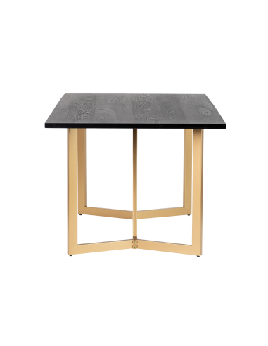 Mesa de comedor MDF metal negra y... Mesa de comedor MDF metal negra y...