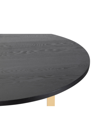 Mesa de comedor MDF metal negro y...