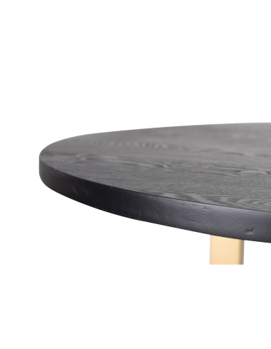 Mesa de comedor MDF metal negro y...