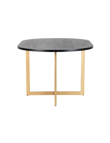 Mesa de comedor MDF metal negro y...