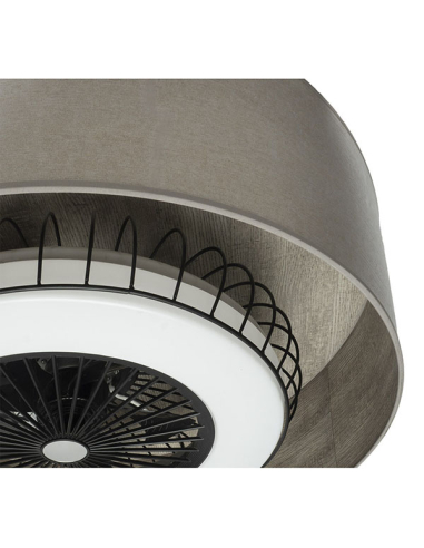 Ventilador DC Tania Madera Gris 5 aspas