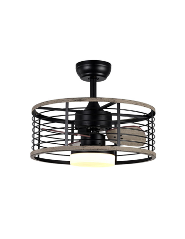 Ventilador DC Pella Negro y Madera 3... Ventilador DC Pella Negro y Madera 3...