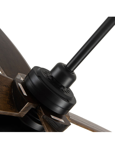 Ventilador DC Aquilo Negro 4 aspas Roble
