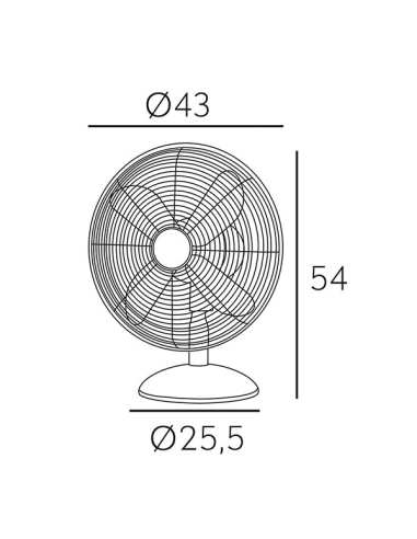 Ventilador Sobremesa Pali Cromo