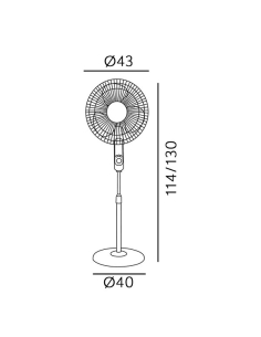 Ventilador De Pie Calma Bl 2