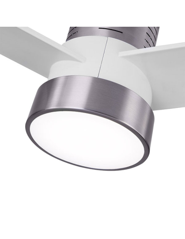 Ventilador DC Teo Niquel 3 aspas Blancas