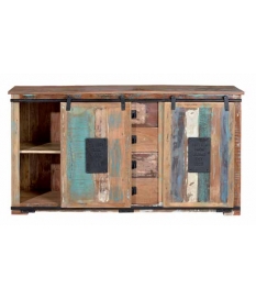 Aparador vintage de madera reciclada con cajones 2