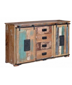 Aparador vintage de madera reciclada con cajones