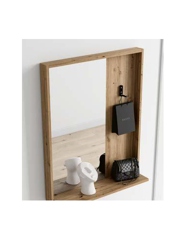 ▷ Comprar Espejo Recibidor con estante y colgador Natura 513