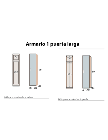 Armario juvenil Win Basic 1 puerta...