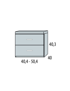 Mesita de noche dos cajones... 2