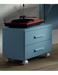 Mesita de noche dos cajones...