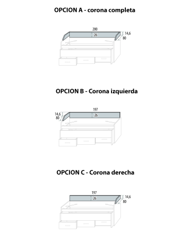 Compacto juvenil Basic largueros...