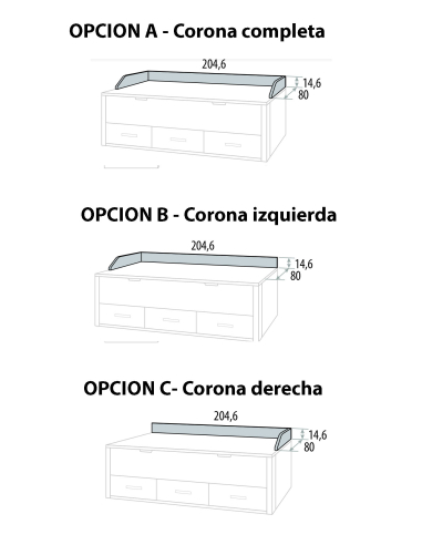Compacto juvenil bicama Basic R-64...