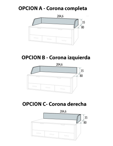 Compacto juvenil bicama Basic R-64...