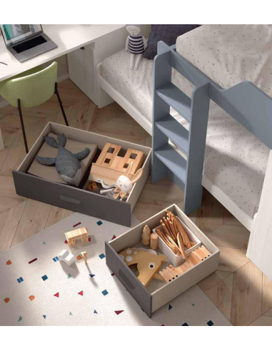 Cama litera block Basic con nido,...