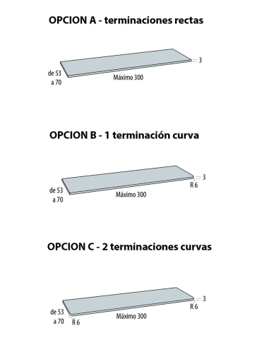 Encimera recta mesa de estudio Basic...
