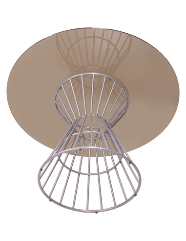 Mesa de comedor cristal efecto mármol...