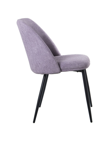 Set 2 sillas de comedor en tela gris...