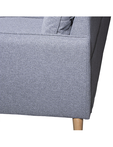 Sofá 2 plazas poliéster gris con...