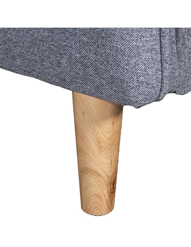 Sofá 2 plazas poliéster gris con...