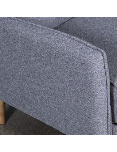 Sofá 2 plazas poliéster gris con...